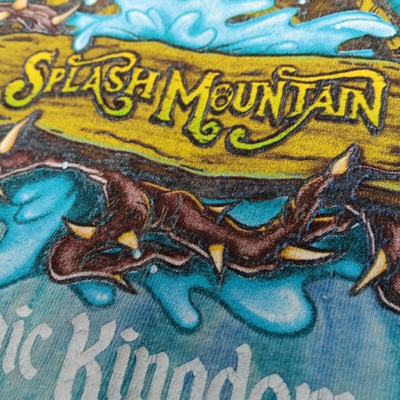 Walt Disney Magic Kingdom Splash Mountain S T Shirt Blue Tie Dye Mickey Donald - Picture 8 of 15